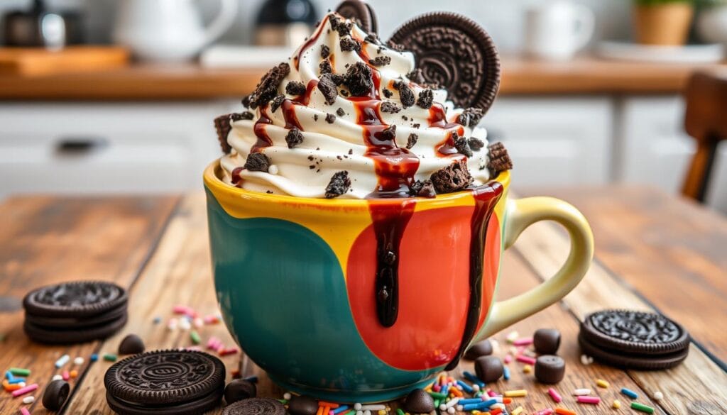 Customized Oreo mug cake