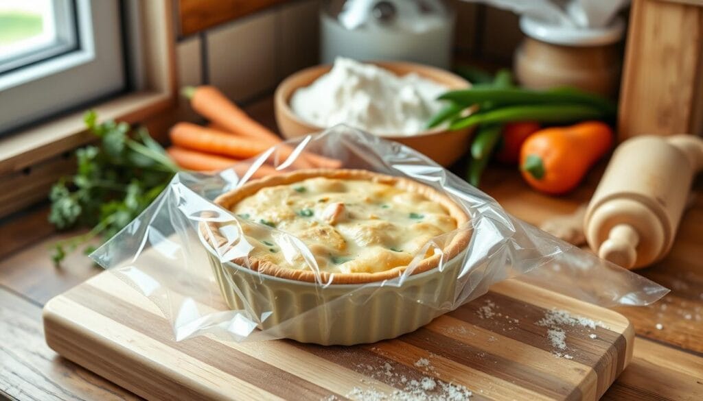 Frozen chicken pot pie