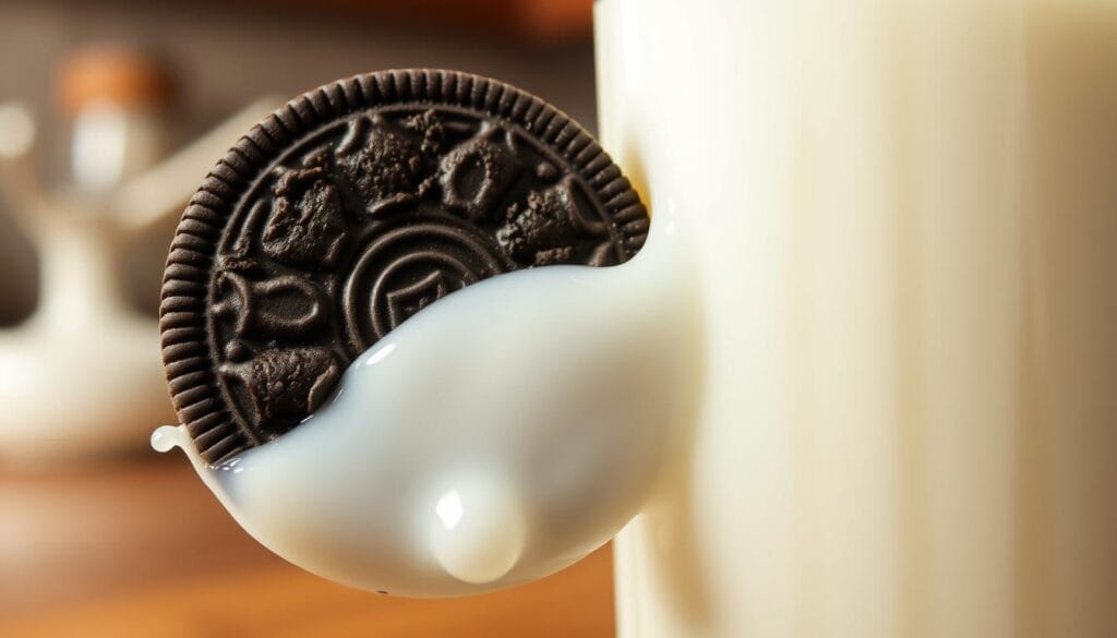 Oreo dunking in milk