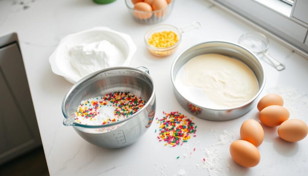 Preparing the pan for a pudding cake