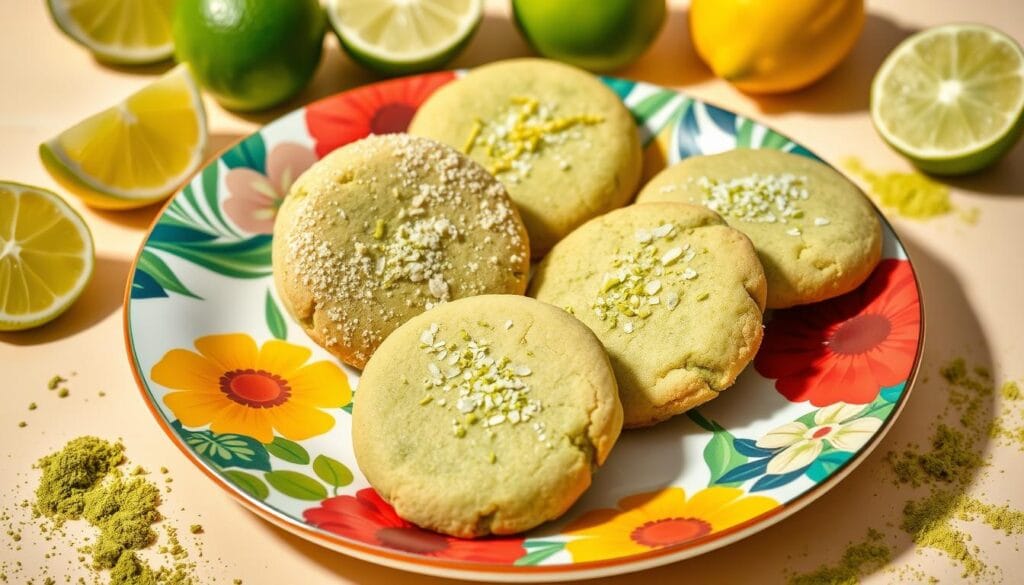 margarita cookies and matcha cookies