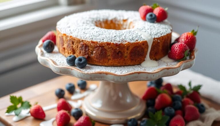 sour cream pound cake five ingredient recipe