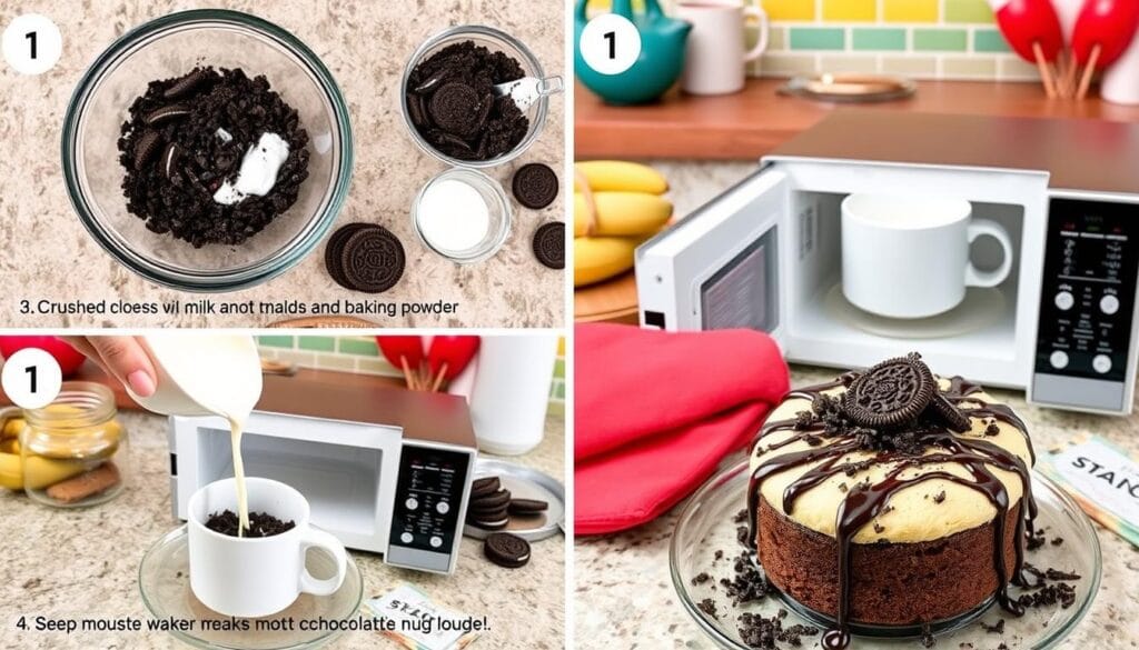 step-by-step microwave cake recipe