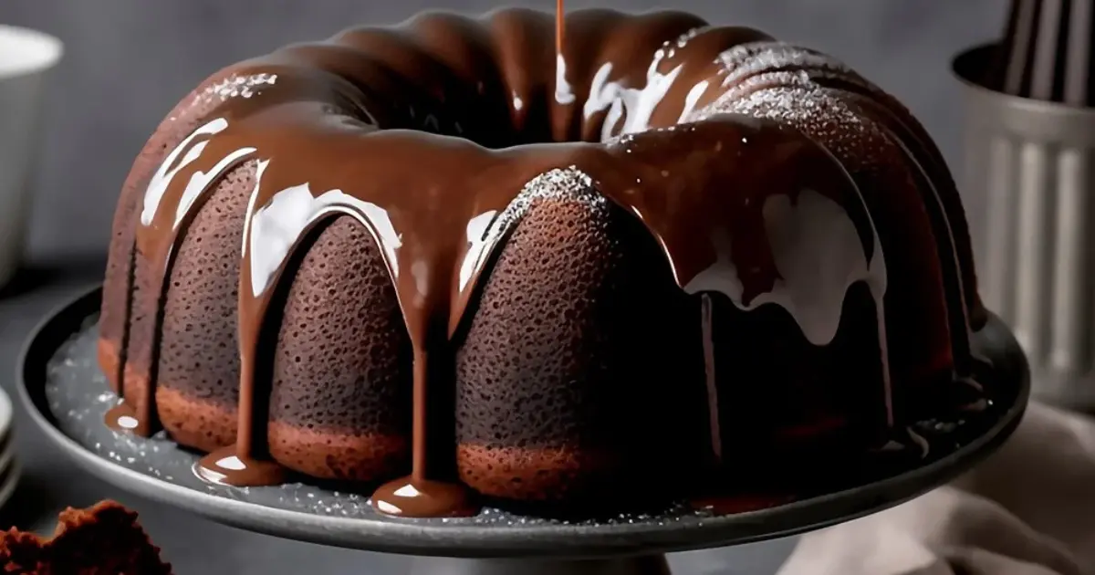 Chocolate Cake with Chocolate Pudding